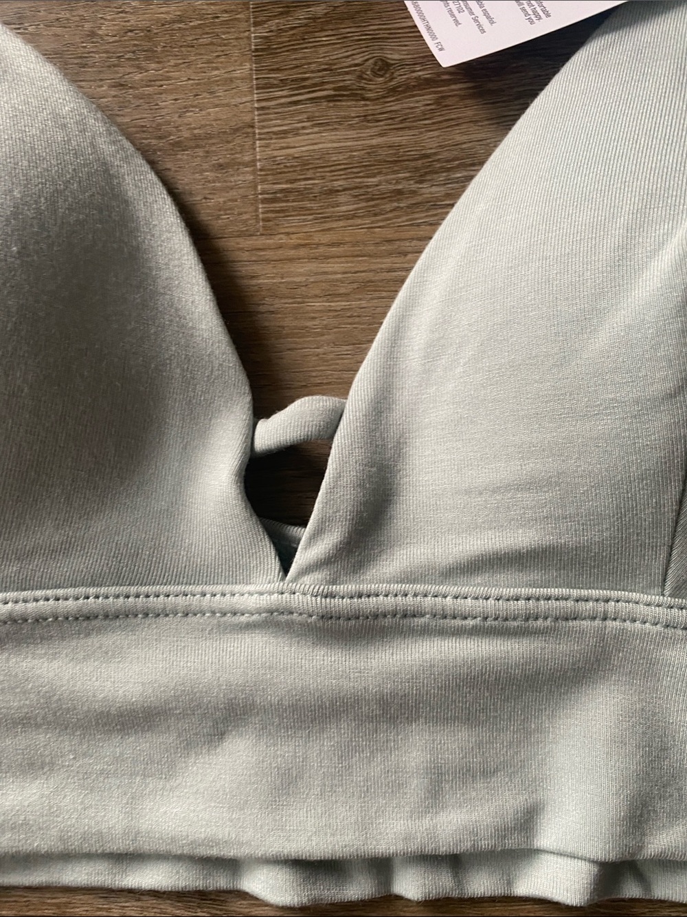 Hanes Light Mint Wireless Bralette - Pale Green - Picture 3 of 4